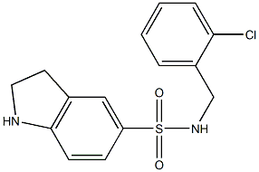 N-[(2-chlorophenyl)methyl]-2,3-dihydro-1H-indole-5-sulfonamide 结构式