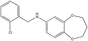 N-[(2-chlorophenyl)methyl]-3,4-dihydro-2H-1,5-benzodioxepin-7-amine 结构式