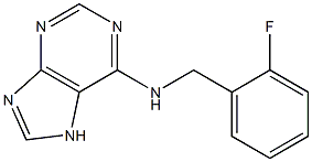 N-[(2-fluorophenyl)methyl]-7H-purin-6-amine 结构式