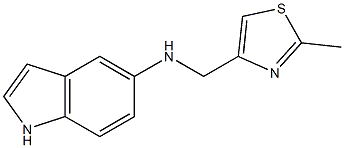 N-[(2-methyl-1,3-thiazol-4-yl)methyl]-1H-indol-5-amine 结构式