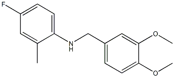 N-[(3,4-dimethoxyphenyl)methyl]-4-fluoro-2-methylaniline 结构式