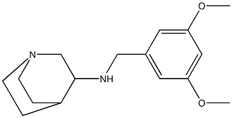 N-[(3,5-dimethoxyphenyl)methyl]-1-azabicyclo[2.2.2]octan-3-amine 结构式