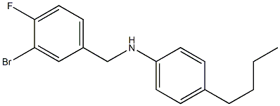 N-[(3-bromo-4-fluorophenyl)methyl]-4-butylaniline 结构式