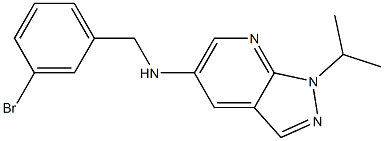 N-[(3-bromophenyl)methyl]-1-(propan-2-yl)-1H-pyrazolo[3,4-b]pyridin-5-amine 结构式