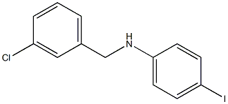 N-[(3-chlorophenyl)methyl]-4-iodoaniline 结构式