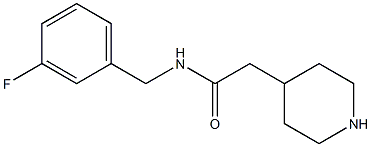 N-[(3-fluorophenyl)methyl]-2-(piperidin-4-yl)acetamide 结构式