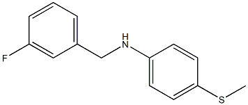 N-[(3-fluorophenyl)methyl]-4-(methylsulfanyl)aniline 结构式