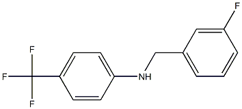 N-[(3-fluorophenyl)methyl]-4-(trifluoromethyl)aniline 结构式