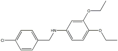 N-[(4-chlorophenyl)methyl]-3,4-diethoxyaniline 结构式