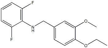 N-[(4-ethoxy-3-methoxyphenyl)methyl]-2,6-difluoroaniline 结构式