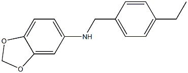 N-[(4-ethylphenyl)methyl]-2H-1,3-benzodioxol-5-amine 结构式