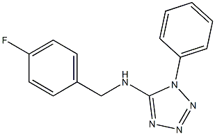 N-[(4-fluorophenyl)methyl]-1-phenyl-1H-1,2,3,4-tetrazol-5-amine 结构式