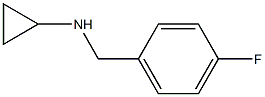 N-[(4-fluorophenyl)methyl]cyclopropanamine 结构式