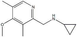 N-[(4-methoxy-3,5-dimethylpyridin-2-yl)methyl]cyclopropanamine 结构式