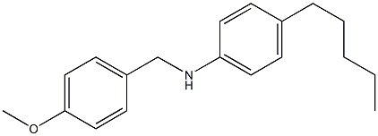 N-[(4-methoxyphenyl)methyl]-4-pentylaniline 结构式