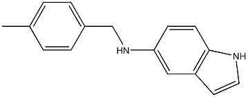 N-[(4-methylphenyl)methyl]-1H-indol-5-amine 结构式