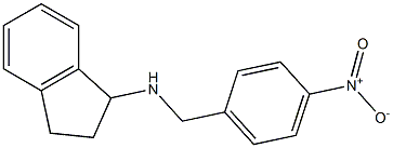 N-[(4-nitrophenyl)methyl]-2,3-dihydro-1H-inden-1-amine 结构式