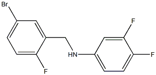 N-[(5-bromo-2-fluorophenyl)methyl]-3,4-difluoroaniline 结构式