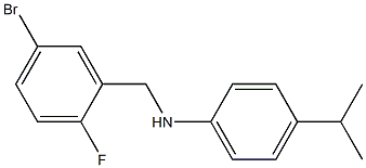 N-[(5-bromo-2-fluorophenyl)methyl]-4-(propan-2-yl)aniline 结构式