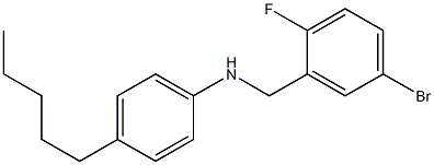 N-[(5-bromo-2-fluorophenyl)methyl]-4-pentylaniline 结构式