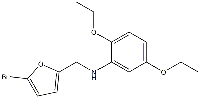 N-[(5-bromofuran-2-yl)methyl]-2,5-diethoxyaniline 结构式