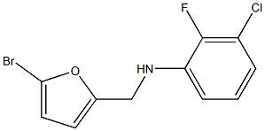 N-[(5-bromofuran-2-yl)methyl]-3-chloro-2-fluoroaniline 结构式