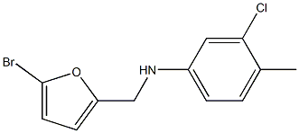 N-[(5-bromofuran-2-yl)methyl]-3-chloro-4-methylaniline 结构式