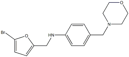 N-[(5-bromofuran-2-yl)methyl]-4-(morpholin-4-ylmethyl)aniline 结构式