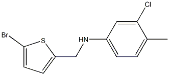 N-[(5-bromothiophen-2-yl)methyl]-3-chloro-4-methylaniline 结构式