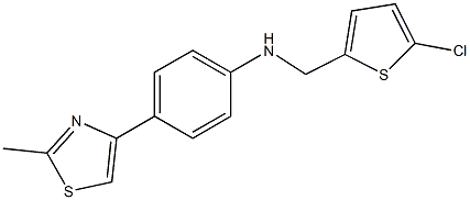 N-[(5-chlorothiophen-2-yl)methyl]-4-(2-methyl-1,3-thiazol-4-yl)aniline 结构式