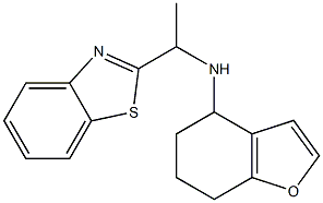 N-[1-(1,3-benzothiazol-2-yl)ethyl]-4,5,6,7-tetrahydro-1-benzofuran-4-amine 结构式