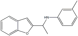 N-[1-(1-benzofuran-2-yl)ethyl]-3-methylaniline 结构式