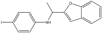 N-[1-(1-benzofuran-2-yl)ethyl]-4-iodoaniline 结构式