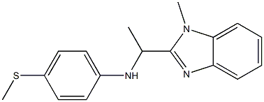 N-[1-(1-methyl-1H-1,3-benzodiazol-2-yl)ethyl]-4-(methylsulfanyl)aniline 结构式