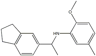 N-[1-(2,3-dihydro-1H-inden-5-yl)ethyl]-2-methoxy-5-methylaniline 结构式