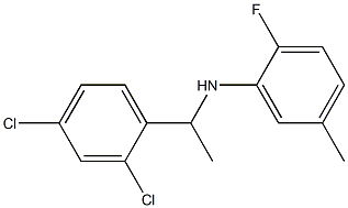 N-[1-(2,4-dichlorophenyl)ethyl]-2-fluoro-5-methylaniline 结构式