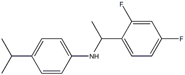 N-[1-(2,4-difluorophenyl)ethyl]-4-(propan-2-yl)aniline 结构式