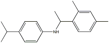 N-[1-(2,4-dimethylphenyl)ethyl]-4-(propan-2-yl)aniline 结构式