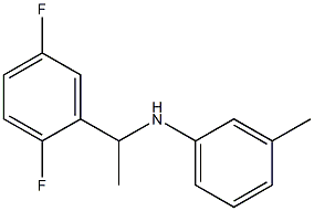 N-[1-(2,5-difluorophenyl)ethyl]-3-methylaniline 结构式