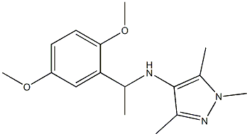 N-[1-(2,5-dimethoxyphenyl)ethyl]-1,3,5-trimethyl-1H-pyrazol-4-amine 结构式