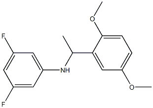 N-[1-(2,5-dimethoxyphenyl)ethyl]-3,5-difluoroaniline 结构式