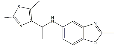 N-[1-(2,5-dimethyl-1,3-thiazol-4-yl)ethyl]-2-methyl-1,3-benzoxazol-5-amine 结构式