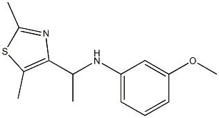 N-[1-(2,5-dimethyl-1,3-thiazol-4-yl)ethyl]-3-methoxyaniline 结构式