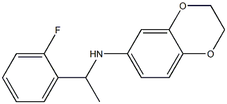 N-[1-(2-fluorophenyl)ethyl]-2,3-dihydro-1,4-benzodioxin-6-amine 结构式