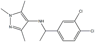 N-[1-(3,4-dichlorophenyl)ethyl]-1,3,5-trimethyl-1H-pyrazol-4-amine 结构式