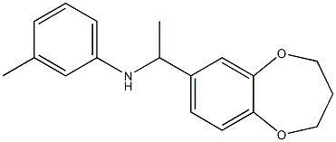 N-[1-(3,4-dihydro-2H-1,5-benzodioxepin-7-yl)ethyl]-3-methylaniline 结构式