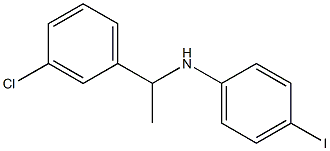 N-[1-(3-chlorophenyl)ethyl]-4-iodoaniline 结构式