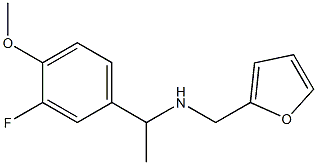 N-[1-(3-fluoro-4-methoxyphenyl)ethyl]-N-(2-furylmethyl)amine 结构式