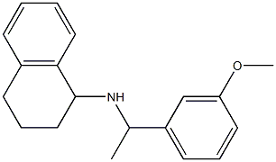 N-[1-(3-methoxyphenyl)ethyl]-1,2,3,4-tetrahydronaphthalen-1-amine 结构式