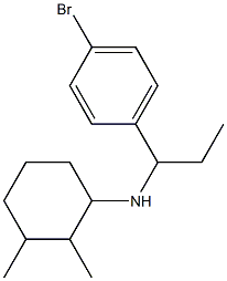 N-[1-(4-bromophenyl)propyl]-2,3-dimethylcyclohexan-1-amine 结构式